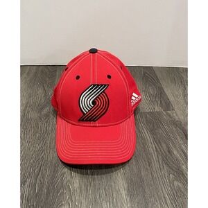 Adidas NBA Portland Trail‎ Blazers Hat Fitted L/XL Red Embroidered Climalite